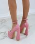 🩷Стилни розови дамски обувки на ток🩷, снимка 2