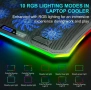 MOOJAY C50 Охлаждаща подложка за лаптоп,10 режима RGB осветление,8 вентилатора, снимка 3
