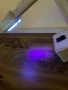 Уникат! 3D принтирана настолна лампа със сини LED светлини + USB порт, снимка 2
