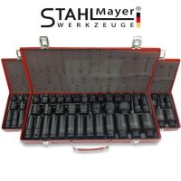 Немски Ударни Вложки 1/2″ Stahlmayer 35 Части – стандартни + дълбоки вложки, снимка 1 - Други инструменти - 45859647