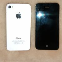 Два броя мобилни телефони iPhone бял и черен корпус, снимка 1 - Apple iPhone - 45416329