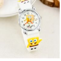 спондж боб Спонджбоб Sponge Bob силиконова верижка детски часовник, снимка 4 - Детски - 35499367