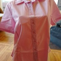 Ново!Риза изчистен модел в бледо розов цвят , снимка 1 - Ризи - 45805036
