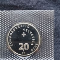 Сребърна монета 20 швейцарски франка Роджър Федерер , снимка 3 - Нумизматика и бонистика - 45196425