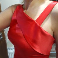 Червена дамска рокля, снимка 6 - Рокли - 45844416
