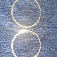 Златисти кръгли обеци , снимка 3 - Обеци - 45694388