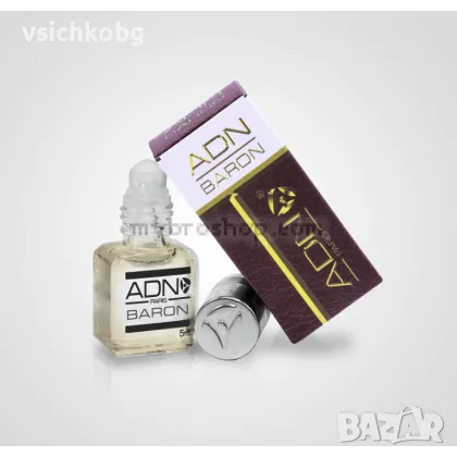 Френско парфюмно масло Baron от ADN Paris Roll on 5 ml ванилия, тонка цвят, какао, тютюнев цвят, снимка 1