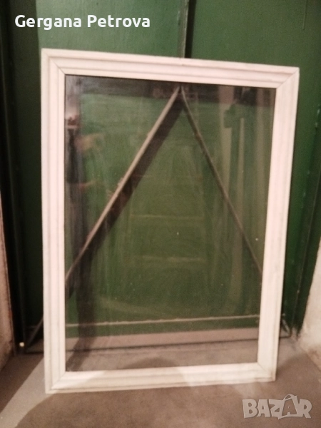 Голяма дървена рамка за картина със стъкло 78/58 см, снимка 1