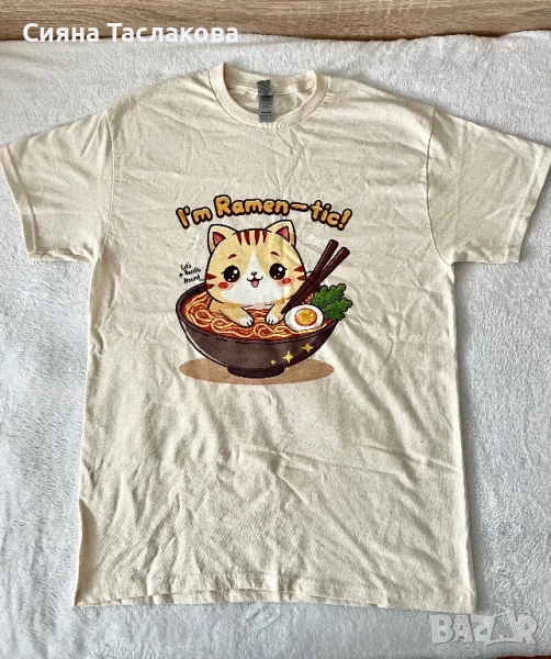 Памучна Тениска “Японско Коте”, снимка 1