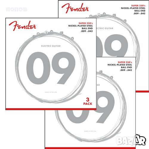 Fender 250l - electric guitar strings USA -original, снимка 1