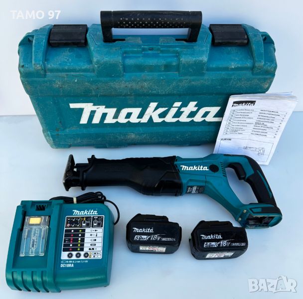 Makita DJR186 - Акумулаторен саблен трион 2x18V 5.0Ah, снимка 1