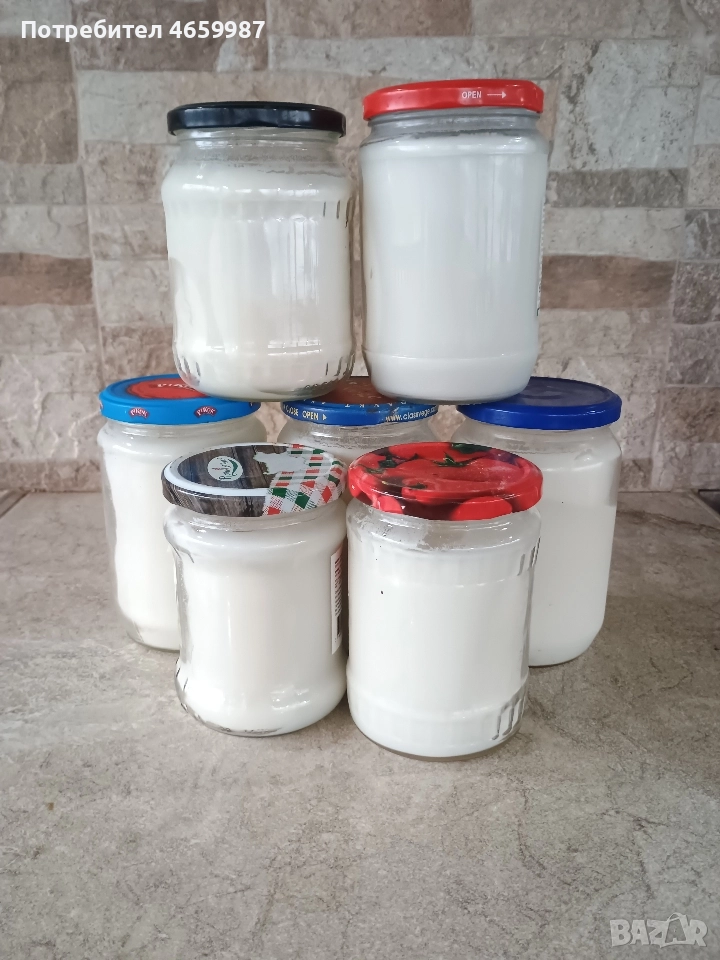 Домашна свинска мас цена в зависимост от големената на буркана от5до7лев, снимка 1