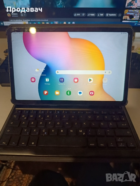 Таблет Samsung Tab s6 Lite+безжична клавиатура и кейс !, снимка 1