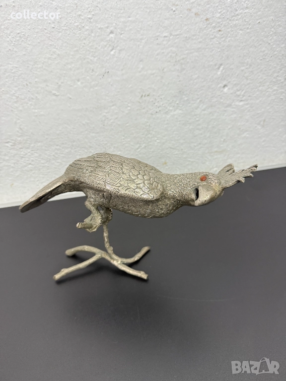 Бронзова фигура / скулптура на папагал - Какаду. №7694, снимка 1