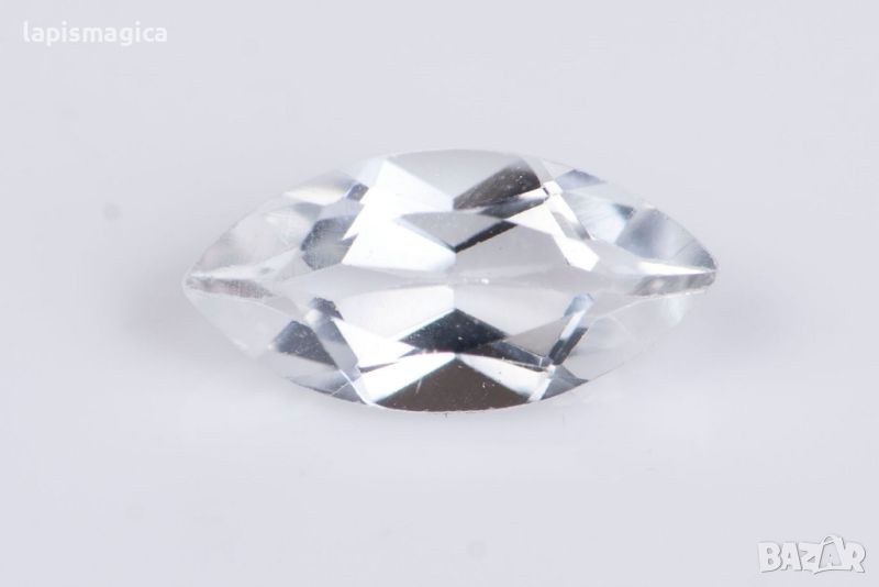 Бял топаз 0.65ct 8x4mm маркиз шлифовка #5, снимка 1