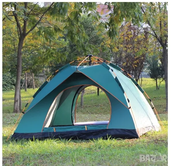 Палатка за къмпинг, 3-4 човек, автоматична, 200X210X140 см, снимка 1