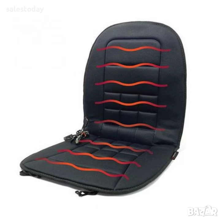 Подложка за седалка с подгрев за автомобил, 91-95см, подложка с нагряване, калъф, 60W, снимка 1