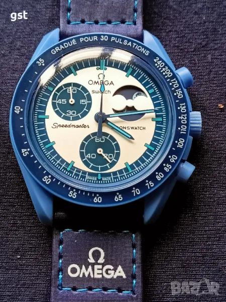 Omega Swatch Moons Speedmaster часовник Хронограф Копие, снимка 1