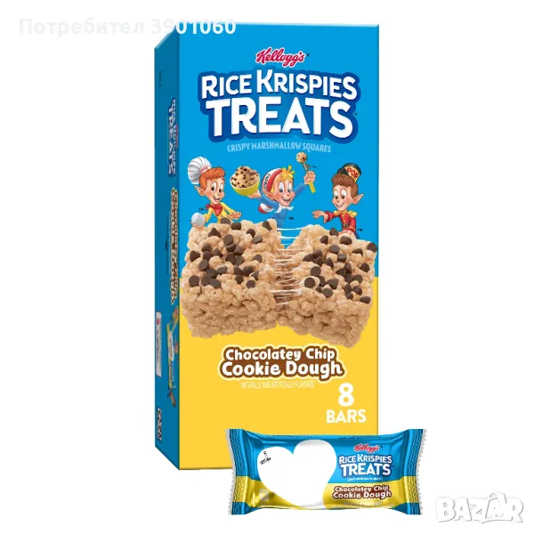 Оризови барчета Rice Krispies cookie dough 8x22g, снимка 1