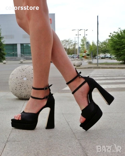 Сандали на ток - черен сатен - VTK4

/, снимка 1