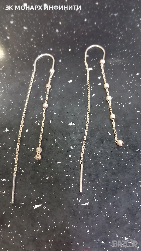 сребърни обеци , снимка 1