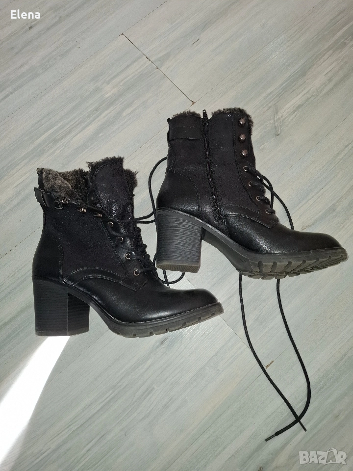 Дамски черни елегантни боти в размер 41. , снимка 1