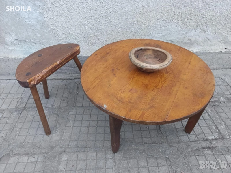 Старинни, масичка, столче и гаванка. , снимка 1