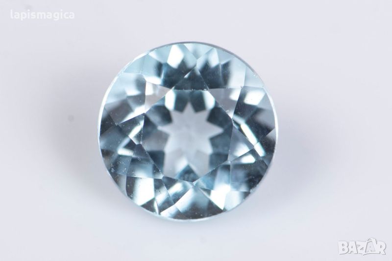 Син топаз 1.11ct 6.1mm кръгла шлифовка #1, снимка 1