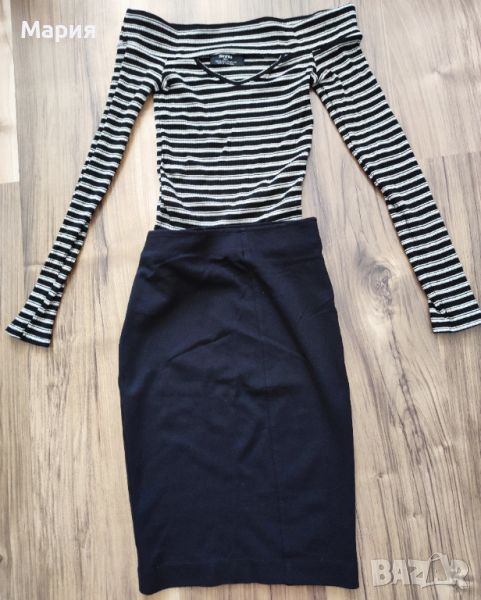 Комплект пола и блуза XS Bershka, H&M, снимка 1
