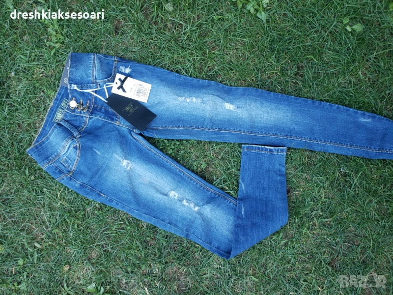 Памучни еластични дънки Дженифър Лопес, снимка 1