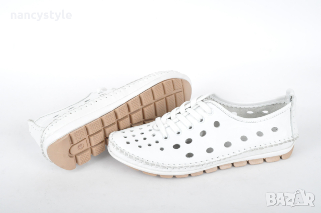 СЕЗОН' 24! Бели дамски обувки от естествена кожа, снимка 4 - Дамски ежедневни обувки - 44937873