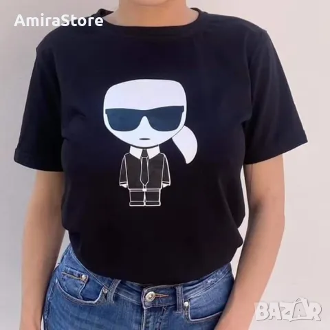 Дамски тениски KARL LAGERFELD, снимка 2 - Тениски - 47130736