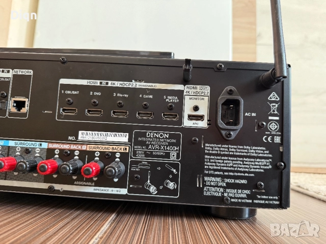 Denon AVR-X1400h, снимка 12 - Ресийвъри, усилватели, смесителни пултове - 52080794