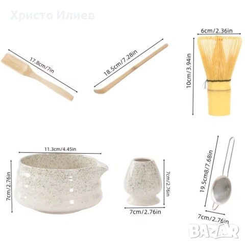 Комплект за чай матча Matcha 6 броя сет Японски матча сет чъсен купа лъжичка, снимка 4 - Други стоки за дома - 53705625
