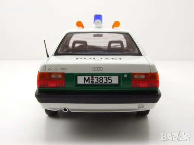 Audi 100 C3 1989 Polizei полицейски - мащаб 1:18 на Triple9 моделът е нов в кутия, снимка 7 - Колекции - 53443354
