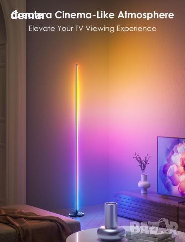 bedee Smart LED подова лампа: 125CM RGB ъглова лампа 16 милиона цвята, снимка 5 - Лед осветление - 45656952