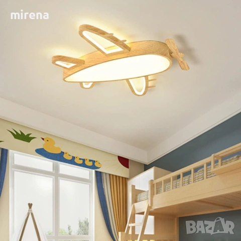LED ЛЕД лампа полилей димируема дистанционно детска самолет н230, снимка 2 - Лампи за таван - 53812311