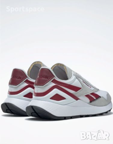 REEBOK Classic Leather Legacy AZ Shoes White/Grey/Burgundy, снимка 3 - Маратонки - 46432220