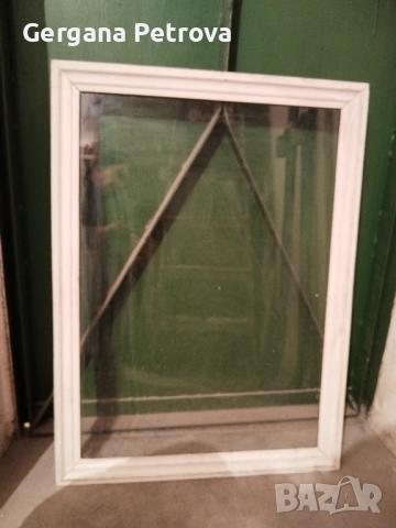 Голяма дървена рамка за картина със стъкло 78/58 см