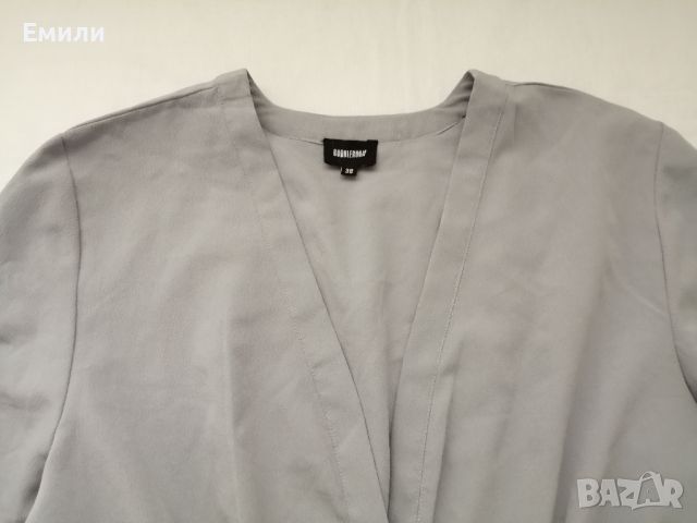 Bubbleroom дамска синя риза блуза с широки ръкави р-р M, снимка 4 - Ризи - 45157066