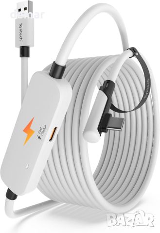 Syntech Link кабел 5 м с PD Fast Charging, съвместим с Meta Quest 3/Oculus Quest 2, снимка 1 - Кабели и адаптери - 45114321