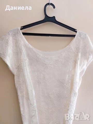 Бяла лятна рокля от дантела, снимка 3 - Рокли - 51240171