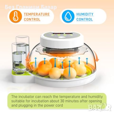Нов Инкубатор за яйца с контрол на температурата и влажността, снимка 5 - Друга електроника - 46710871