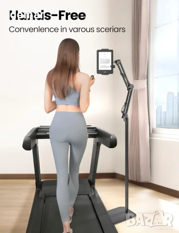 VOLTIFYMAX Стойка за таблет с обръщач на страници Kindle, устройства 4.7''-13'' (черна), снимка 4 - Други стоки за дома - 50918246