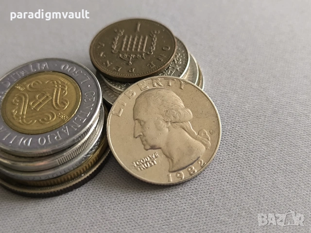 Монета - САЩ - 1/4 (четвърт) долар | 1982г., снимка 2 - Нумизматика и бонистика - 53301748