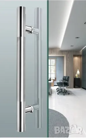 Двустранна дръжка за бутане – дърпане на стъклена или плътна врата., снимка 7 - Входни врати - 49637068