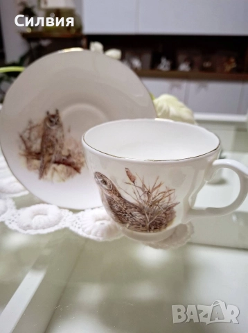Винтидж чаша с чинийка , снимка 2 - Чаши - 52764049