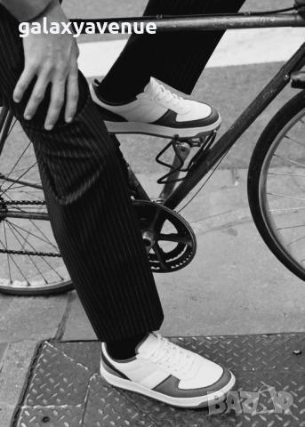 Mango Комбинирани мъжки кожени маратонки, снимка 5 - Маратонки - 54067487