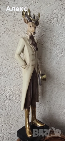 Голям елен– Джентълмен, 38см, снимка 3 - Антикварни и старинни предмети - 52900534