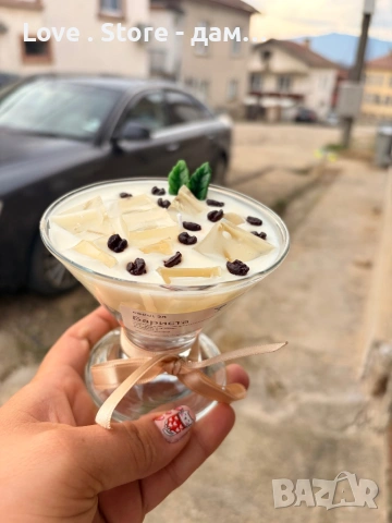 Подарък ароматна свещ , снимка 3 - Ръчно изработени сувенири - 53614193